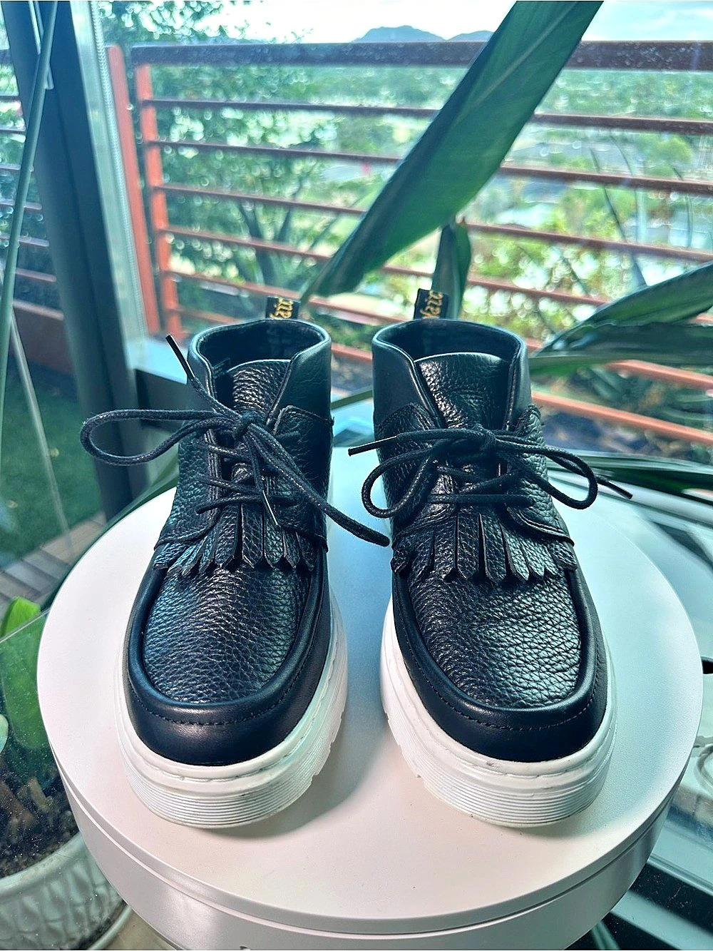 Dr. Martens Jemima Chukka Boot Black & White Platform Women’s size 6